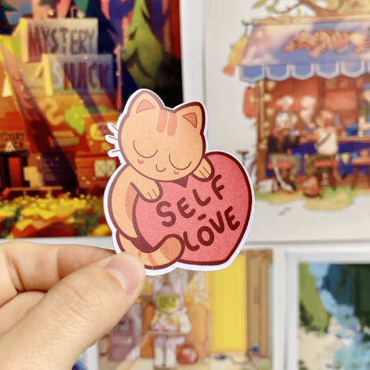 Sticker Self Love Cat par Finnfinn