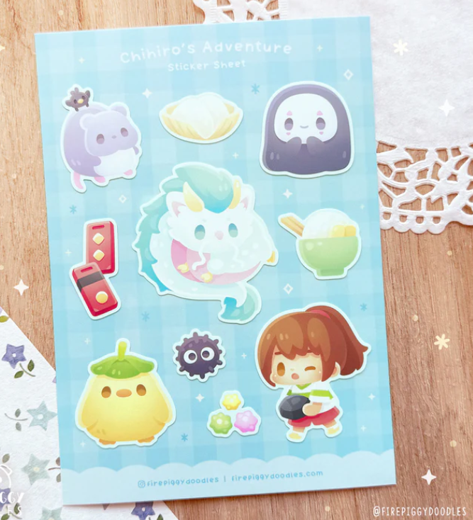 Sticker Sheet Le Voyage de Chihiro par Firepiggy
