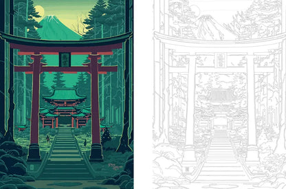 Affiches à colorier : Merveilles d'Asie - Rocket