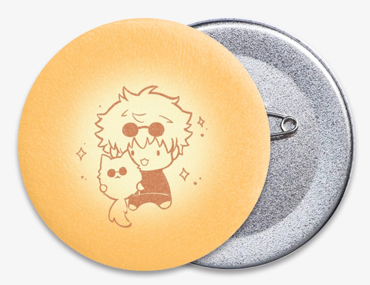 Badge en peluche 58 mm - Tsukuyomii