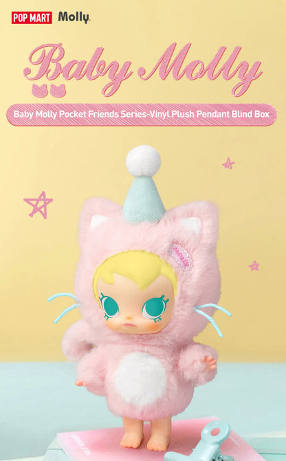 Baby Molly Porte-clé en peluche Pocket Friends Series Pop Mart