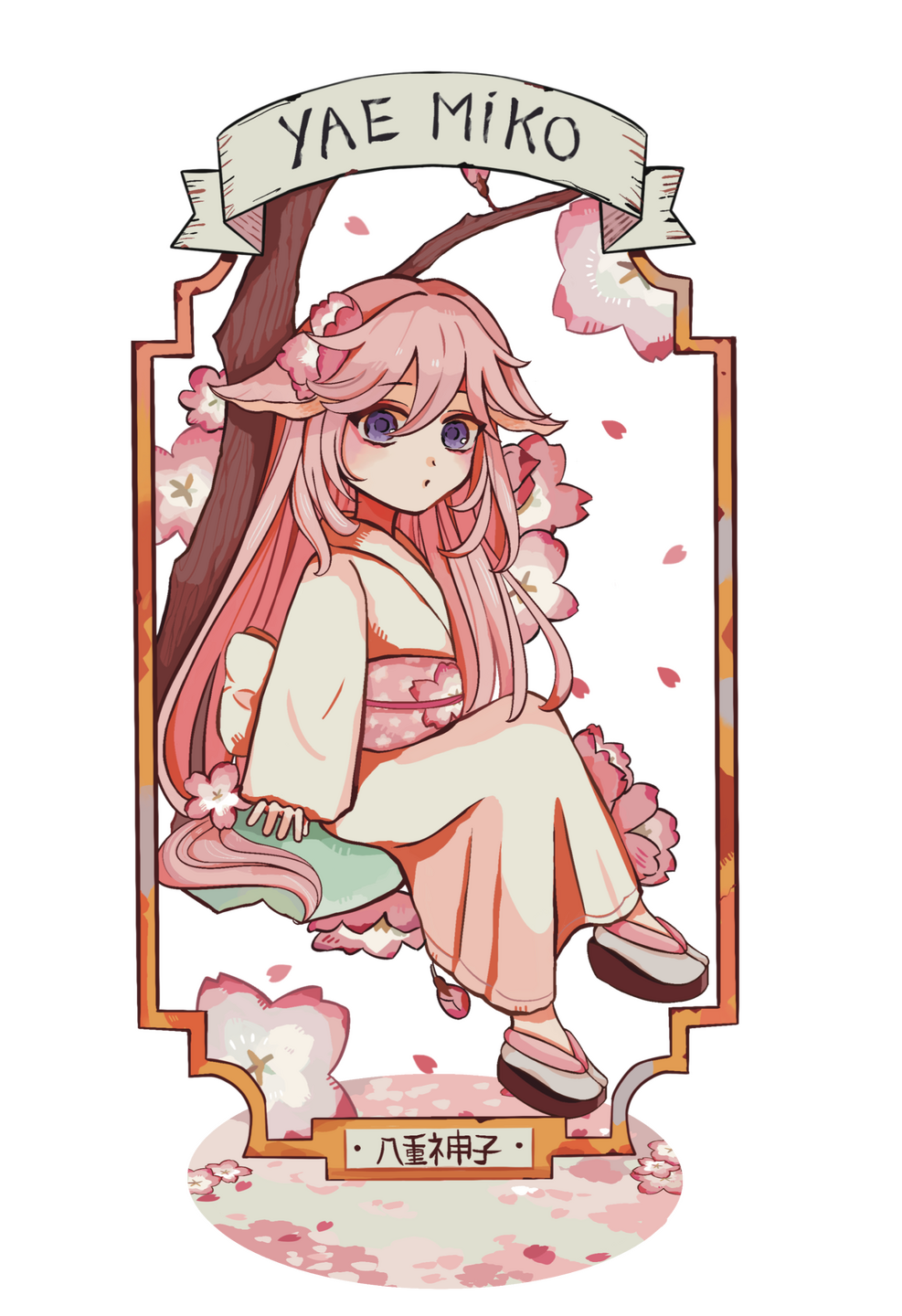 Standee Yae Miko Genshin Impact Tsukuyomii