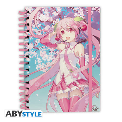 Cahier A5 Fleurs de cerisier Hatsune Miku