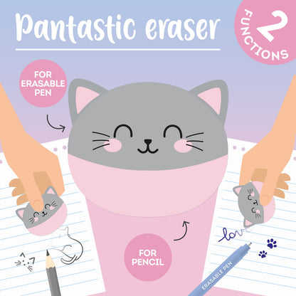 Gomme Chat Legami 2 en 1