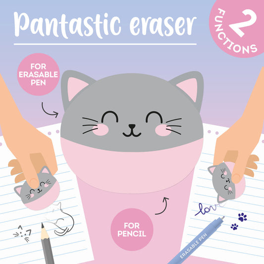 Gomme Chat Legami 2 en 1