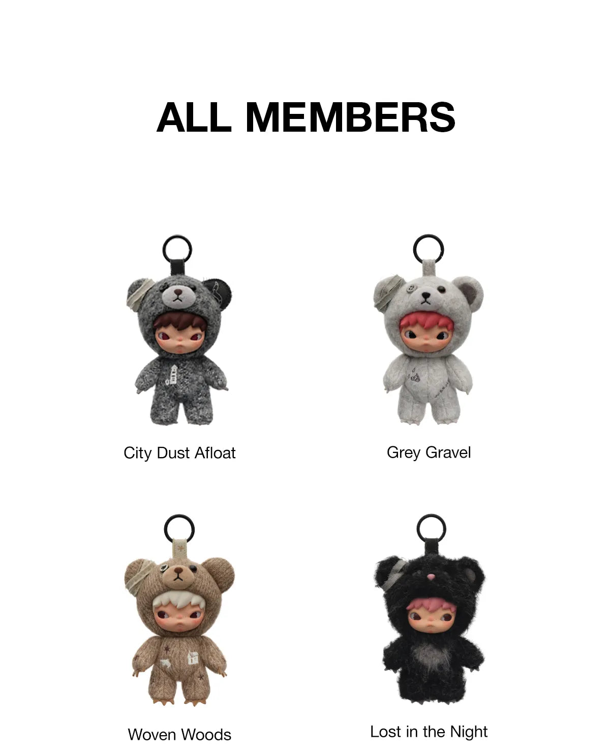 porte cle peluche hirono pop mart