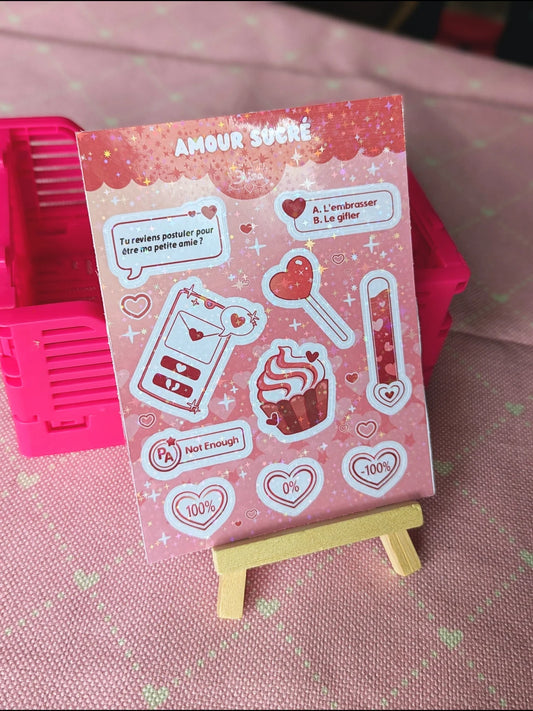 Sticker Sheet Amour Sucré par Elizacdc