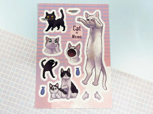 Sticker Sheet Cat Memes - MarinkiArt