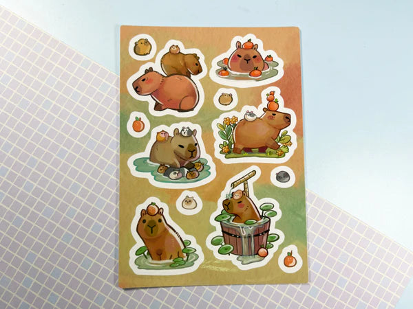 Sticker Sheet Capybara Marinki Art