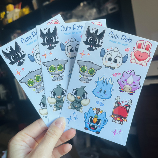 Sticker Sheet Cute Pets - Acti-Paw