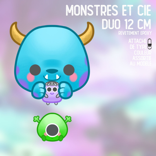 Porte-clé double Monstres et Cie Alice Patulacci