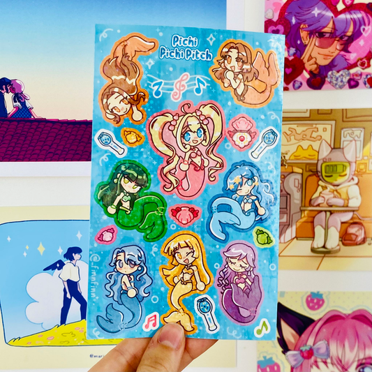Sticker Sheet Pichi Pichi Pitch par Finnfinn