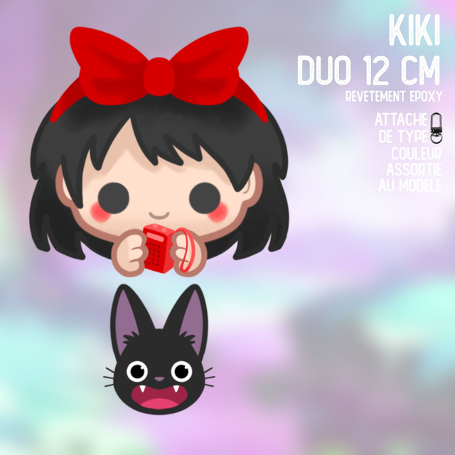 Porte-clé double Kiki La Petite Sorcière Alice Patulacci