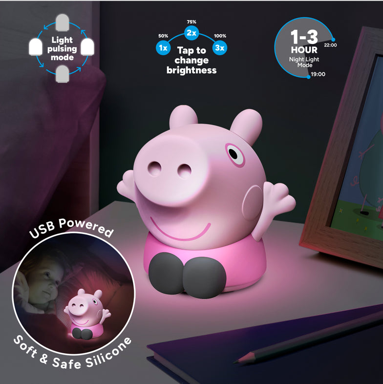 Lampe en Silicone Rechargeable 14cm Peppa Pig [EN PRECOMMANDE]