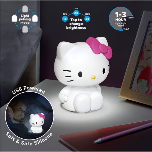 Lampe Hello Kitty en Silicone Rechargeable 18cm [EN PRECOMMANDE]
