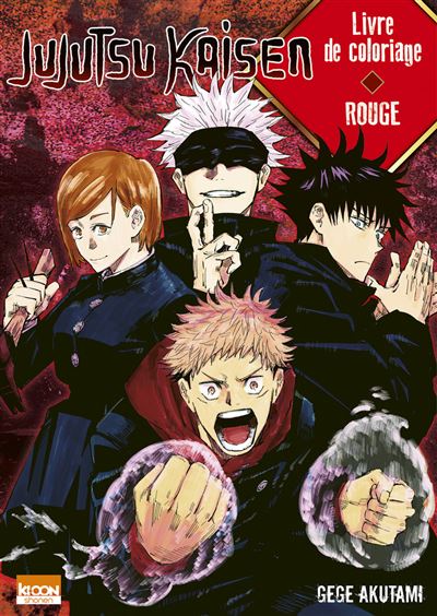 Livre de coloriage Jujutsu Kaisen Rouge