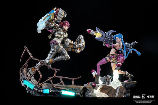 Pack 2 Statuettes 1/6 League of Legends Jinx et Vi  [EN PRECOMMANDE]