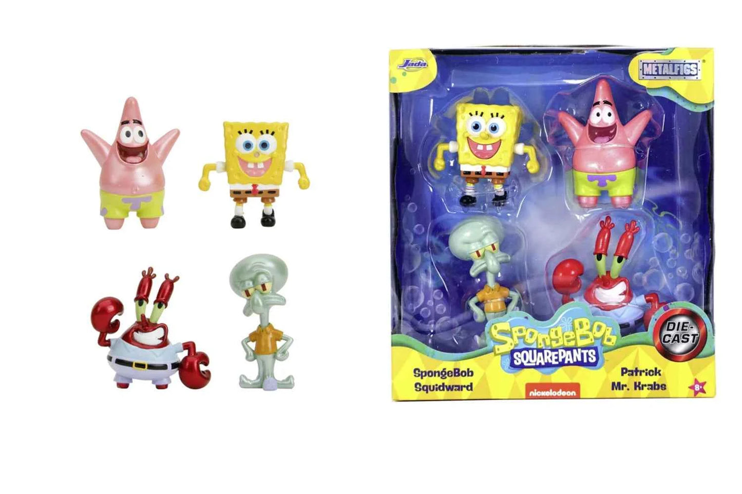 Pack de 4 Figurines Bob L'Eponge 6cm