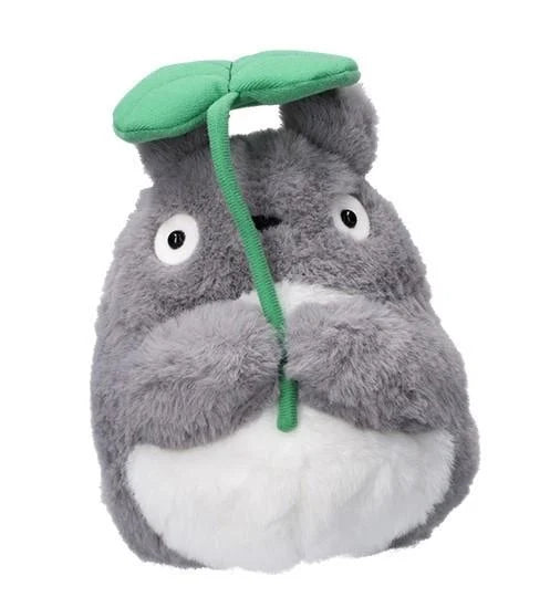 Peluche Totoro Gris avec feuille [EN PRECOMMANDE]