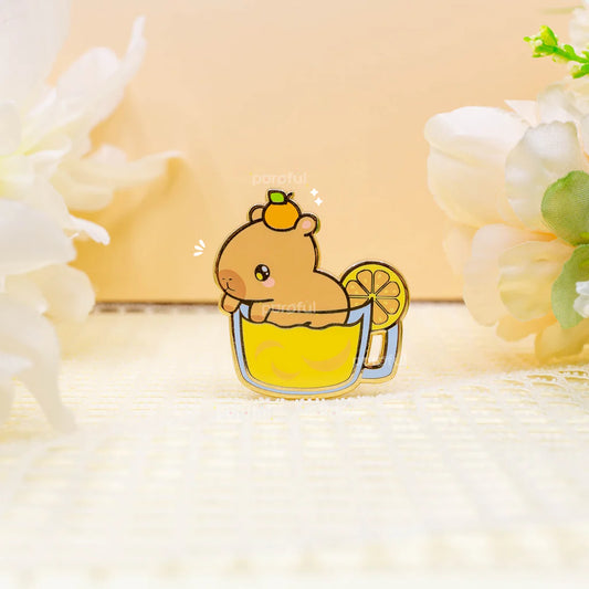 Pin Capybara Lemon Tea Poroful