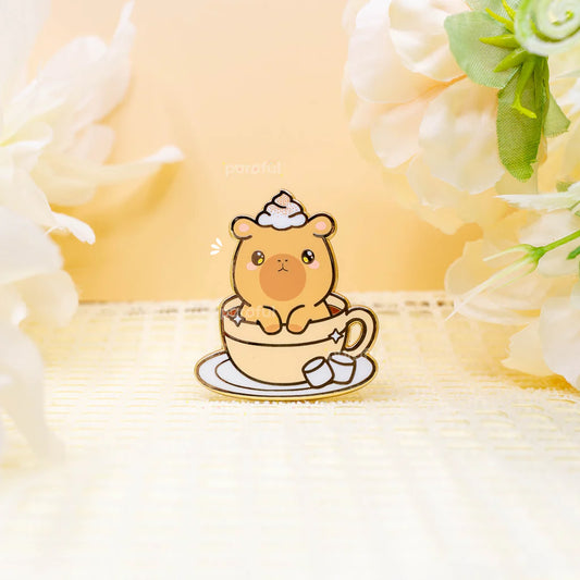 Pin Chocolat Chaud Capybara Poroful