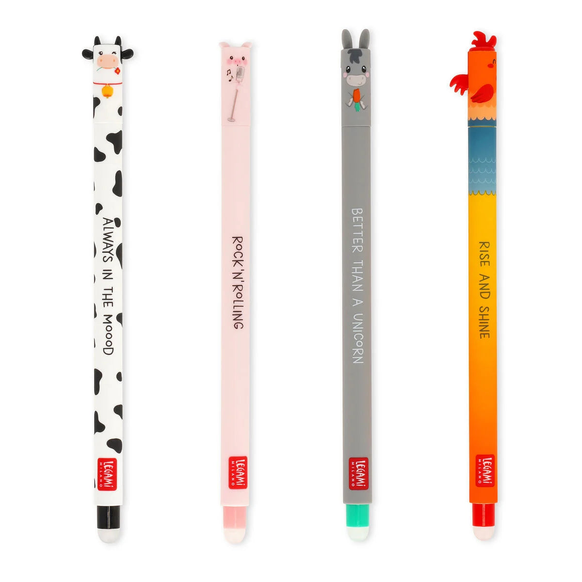 Set de 4 Stylos Effaçable - Erasable Pen - Farm Sweet Farm Legami