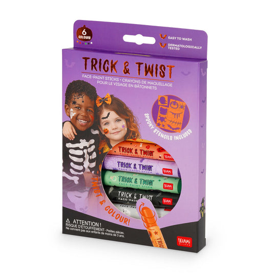 Set de 6 Crayons de Maquillage pour le Visage en Bâtonnets - Trick & Twist Legami